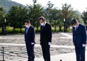 이낙연 대표, 추석 맞아 노무현 전 대통령 묘소 참배